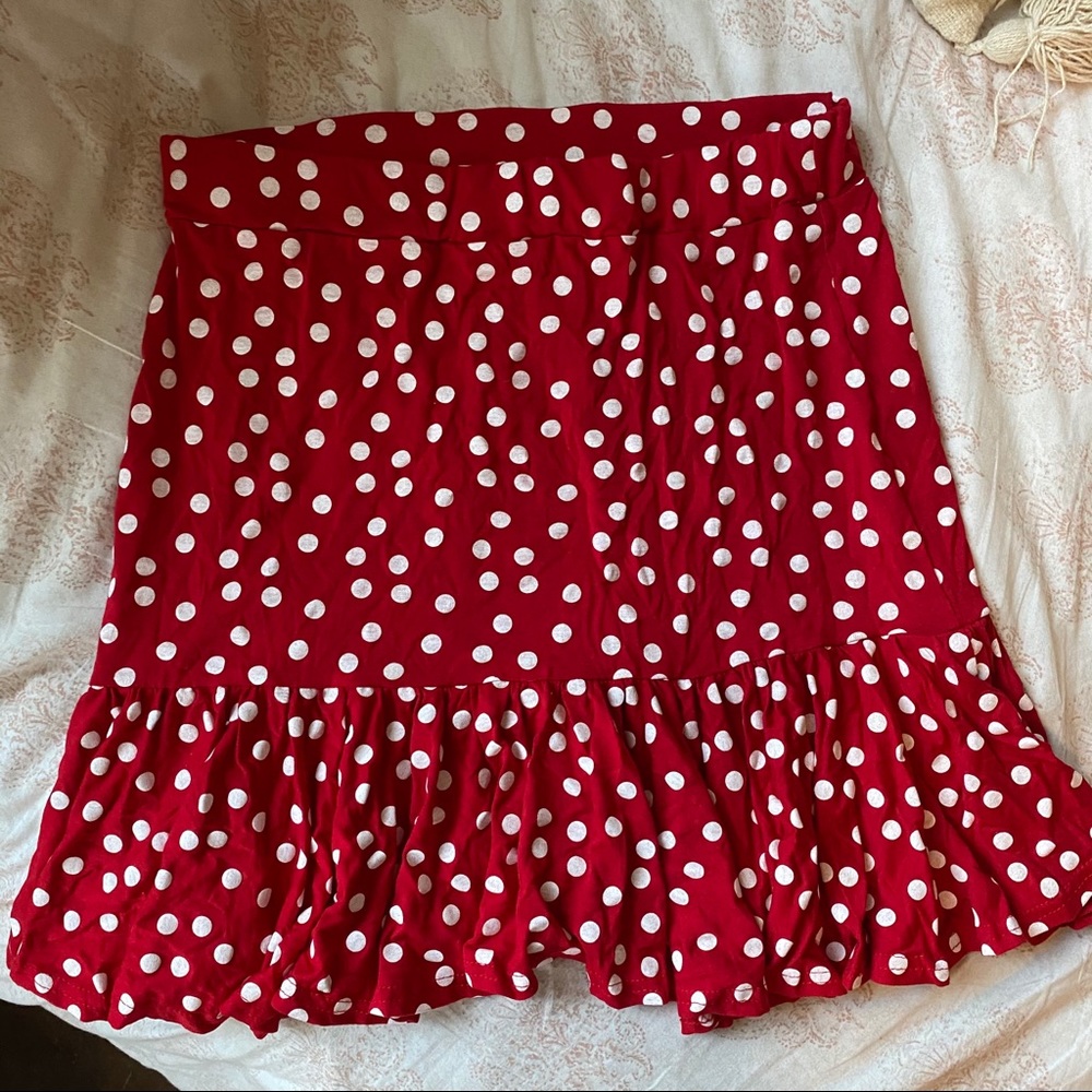 pretty little thing polka dot skirt